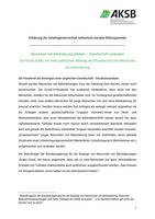 Menschen mit Behinderung stärken – Gesellschaft verändern. Die AKSB stärkt mit ihrer politischen Bildung die Grundrechte von Menschen mit Behinderung.